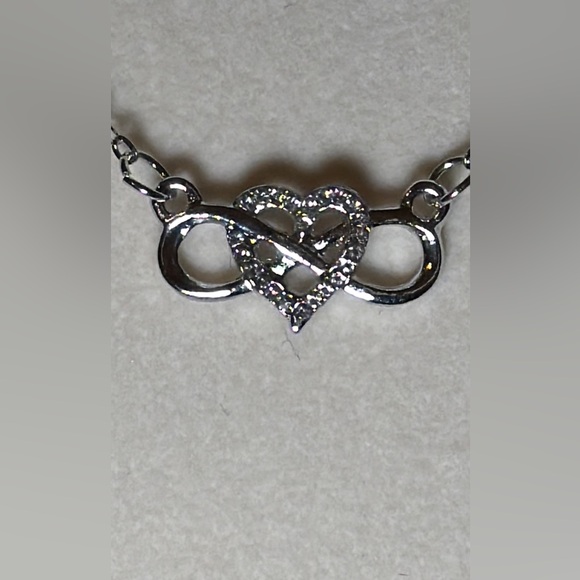 Silver Heart Infinity Necklace - Picture 6 of 6